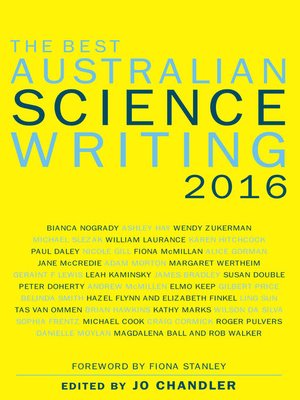 cover image of The Best Australian Science Writing 2016